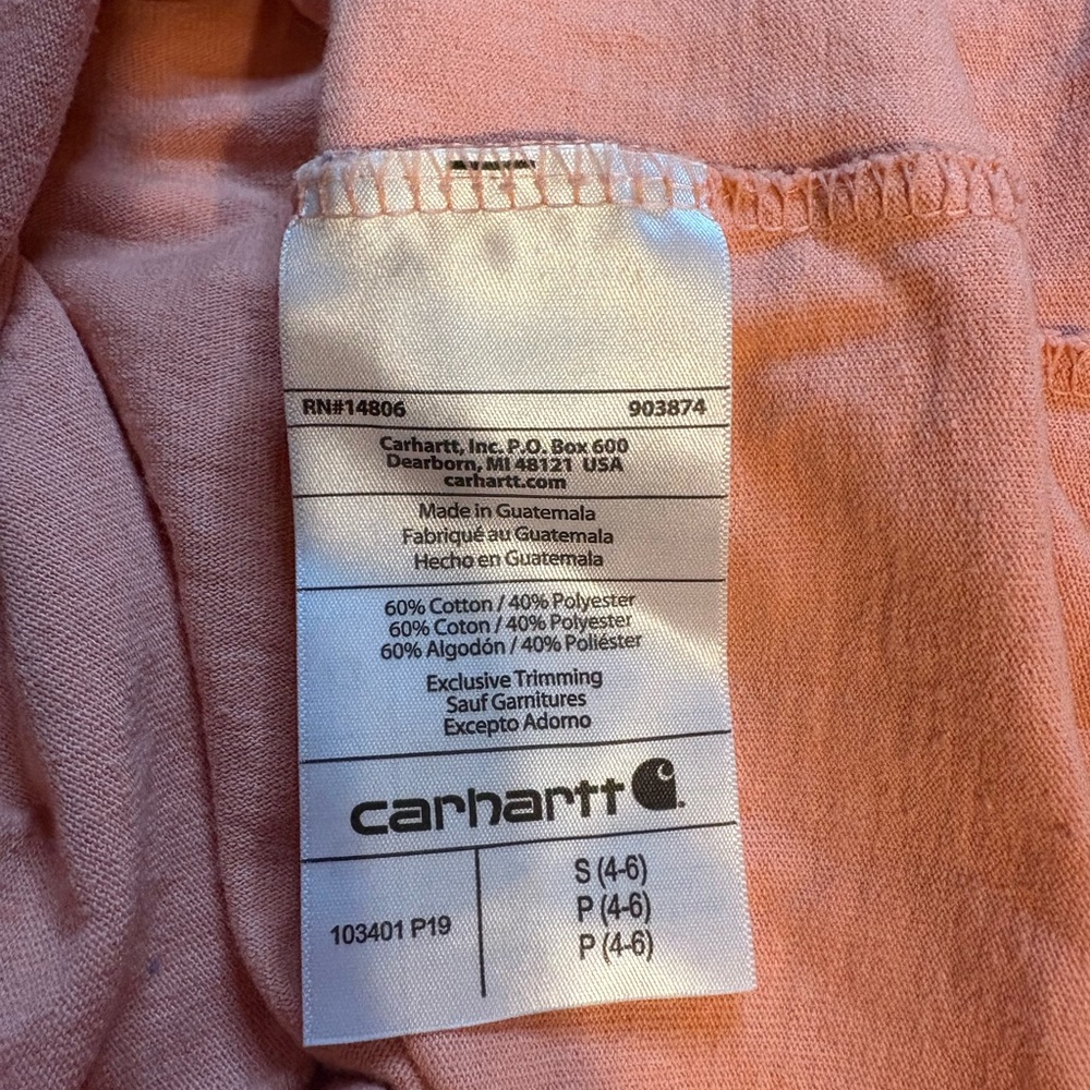 Carhartt Women's S Coral Long Sleeve Top - Picture 6 of 7